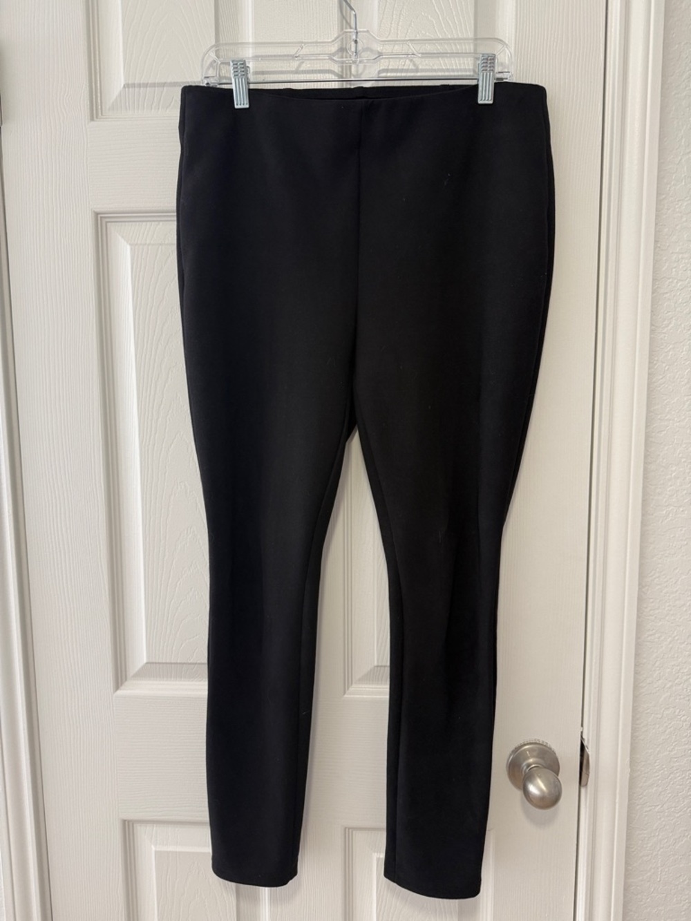 NWOT CHICOS BLACK SUEDE DRESS PANTS (CHICOS SIZE 1R) SIZE 8